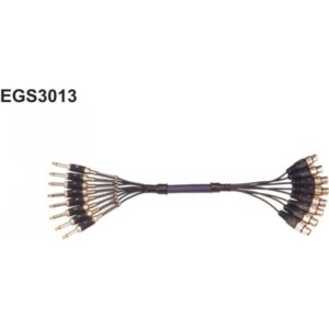 Manguera 6m con 8 jack mono y 8 XLR hembra  EGS3013