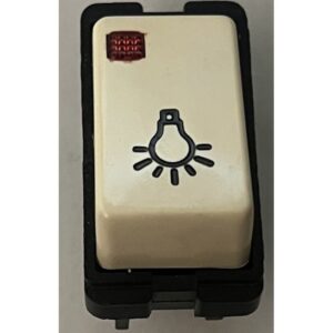 PULSADOR CON SIMBOLO DE BOMBILLA LUMINOSO  MARFIL SERIE IMPACT 9420-L
